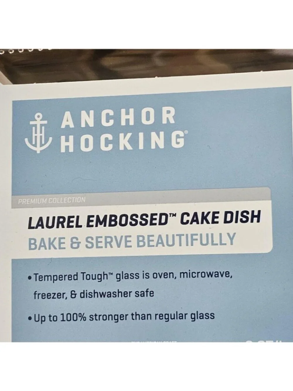 Anchor Hocking Laurel Rosewater Square Pan 8.5